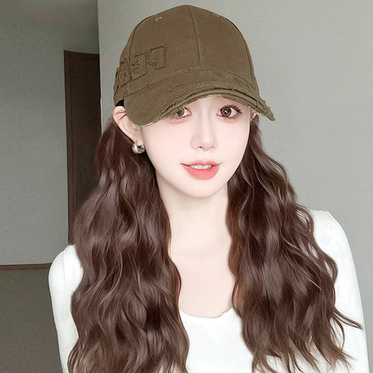 Baseball Cap with Hair Extensions