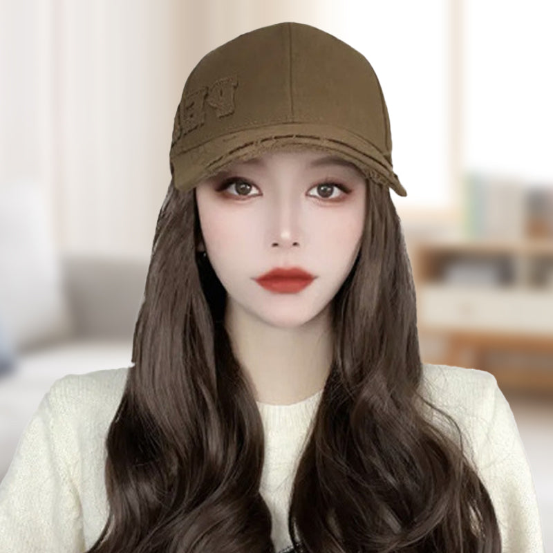 Baseball Cap with Hair Extensions