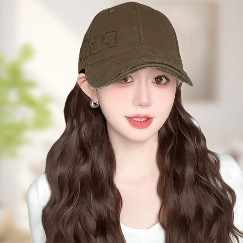 Baseball Cap with Hair Extensions