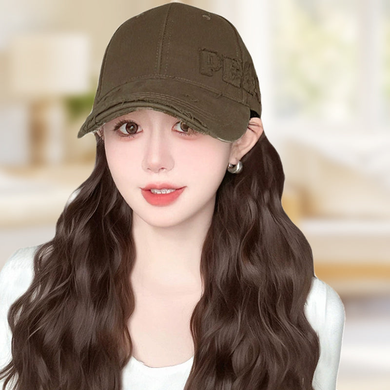 Baseball Cap with Hair Extensions