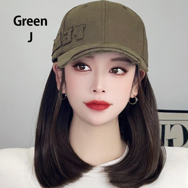 Baseball Cap with Hair Extensions