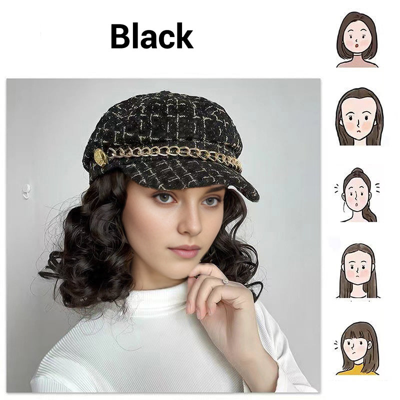 Women's Hat with Hair Extensions