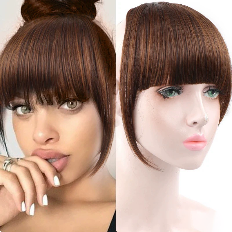 Synthetic Short Wig with Bangs for Women