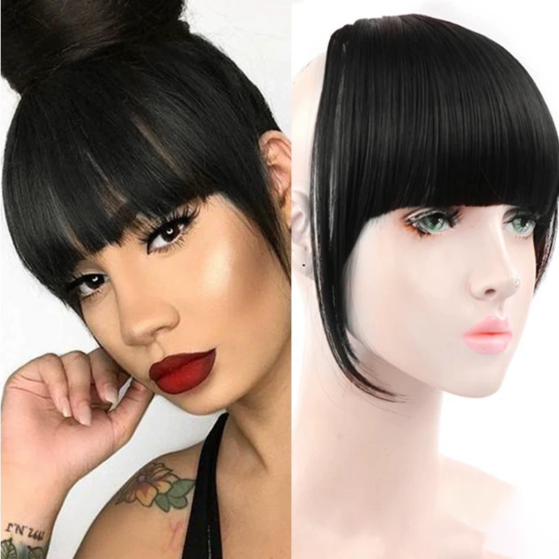 Synthetic Short Wig with Bangs for Women