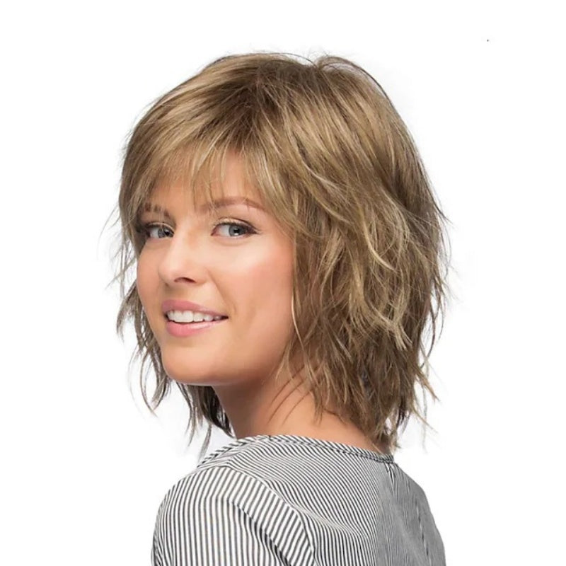 Women's Fashion Gradient Curly Short Wig