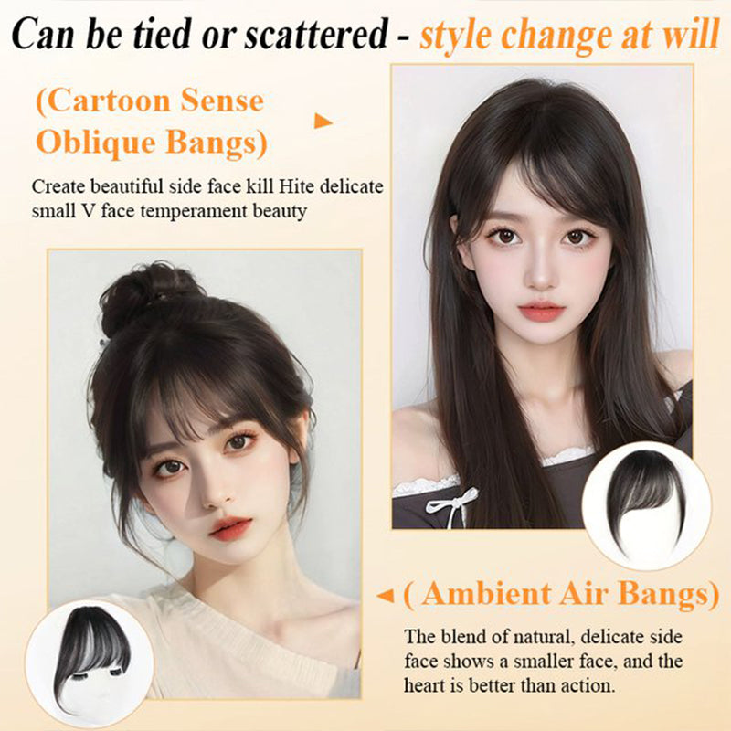 🔥Christmas gift🎁Seamless Clip-on French Bangs Wig（50% OFF）