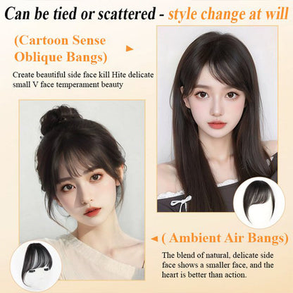 🔥Christmas gift🎁Seamless Clip-on French Bangs Wig（50% OFF）