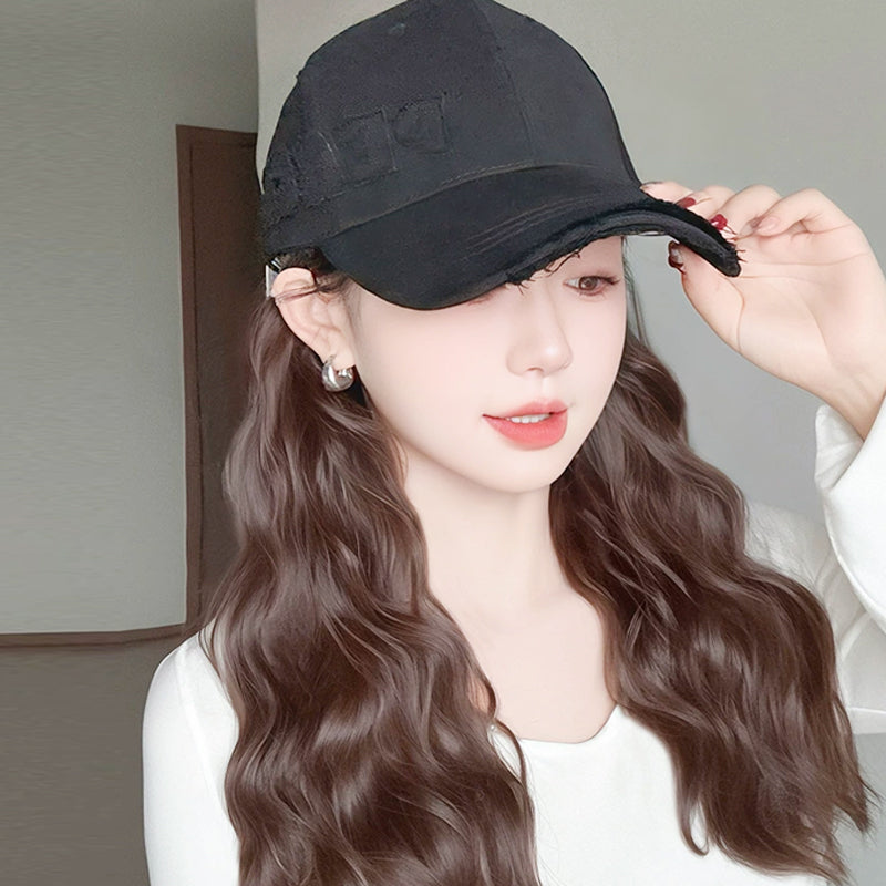 Baseball Cap with Hair Extensions