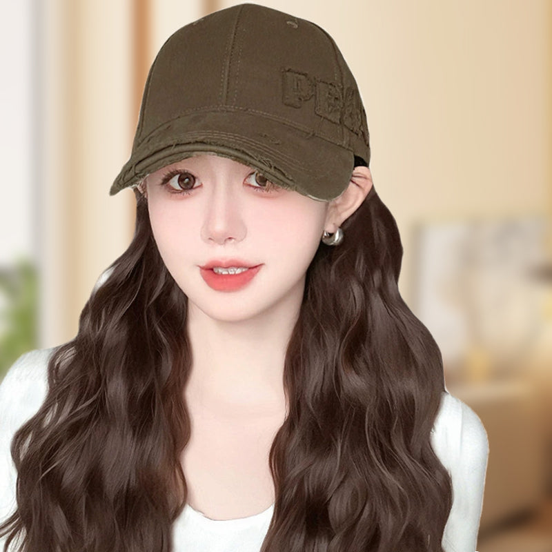 Baseball Cap with Hair Extensions