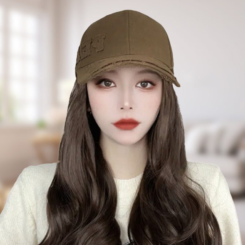 Baseball Cap with Hair Extensions