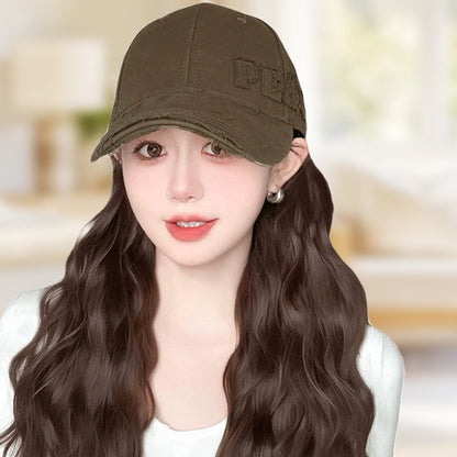 Baseball Cap with Hair Extensions