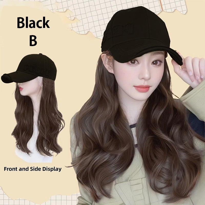 Baseball Cap with Hair Extensions
