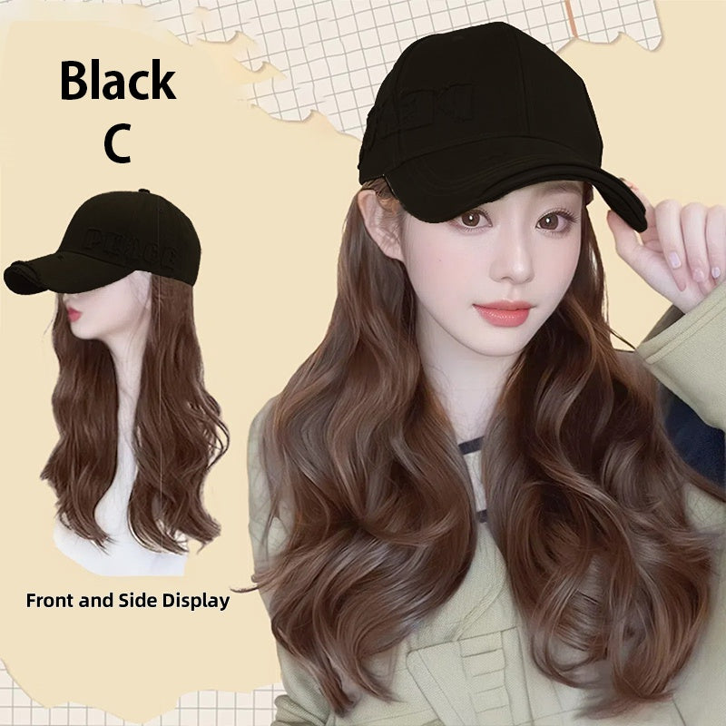 Baseball Cap with Hair Extensions