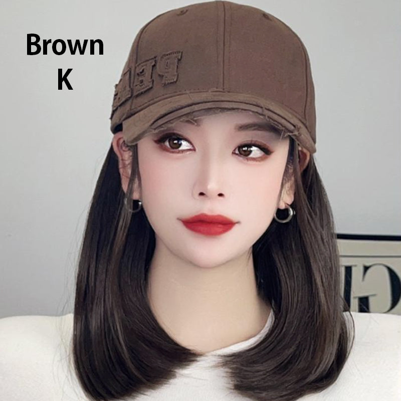 Baseball Cap with Hair Extensions