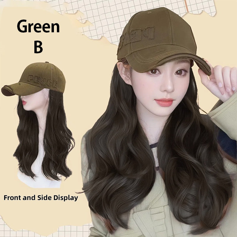 Baseball Cap with Hair Extensions