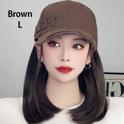 Baseball Cap with Hair Extensions