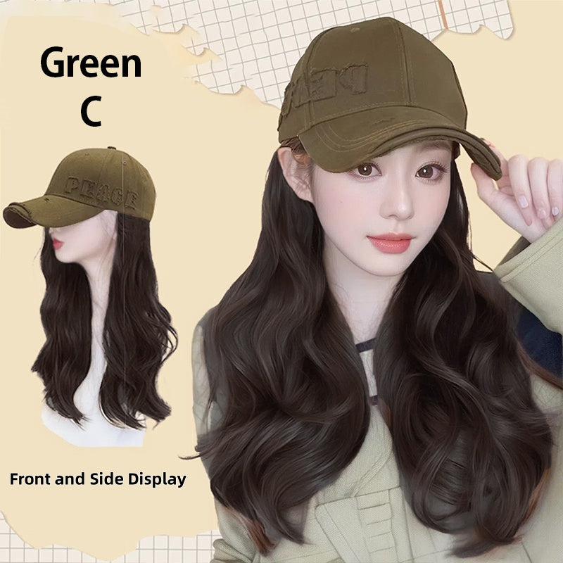 Baseball Cap with Hair Extensions
