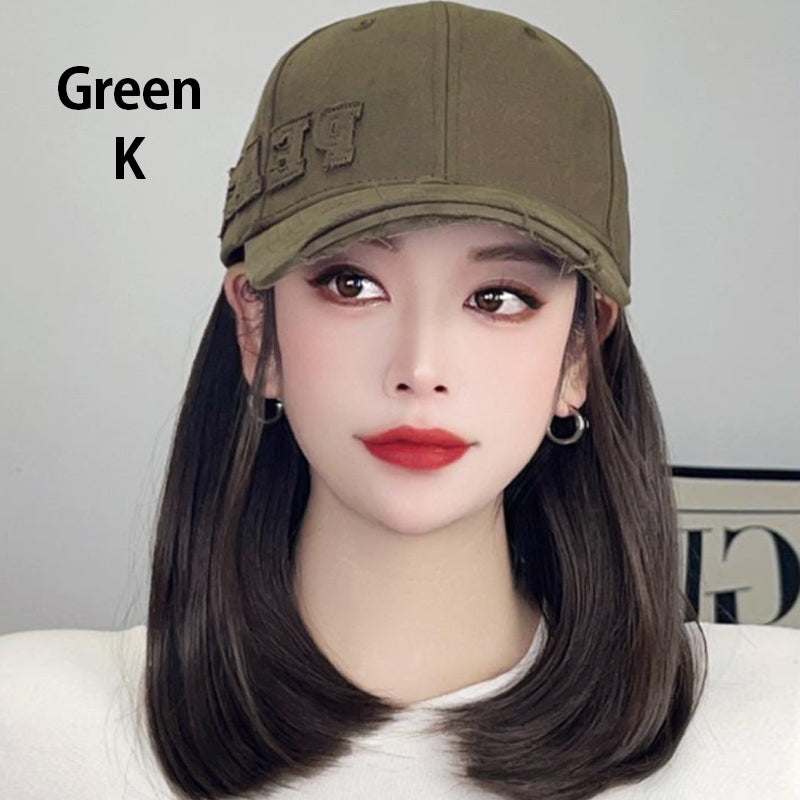 Baseball Cap with Hair Extensions