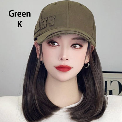 Baseball Cap with Hair Extensions