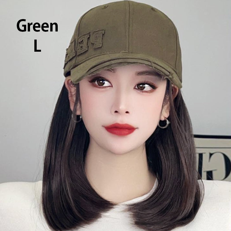 Baseball Cap with Hair Extensions