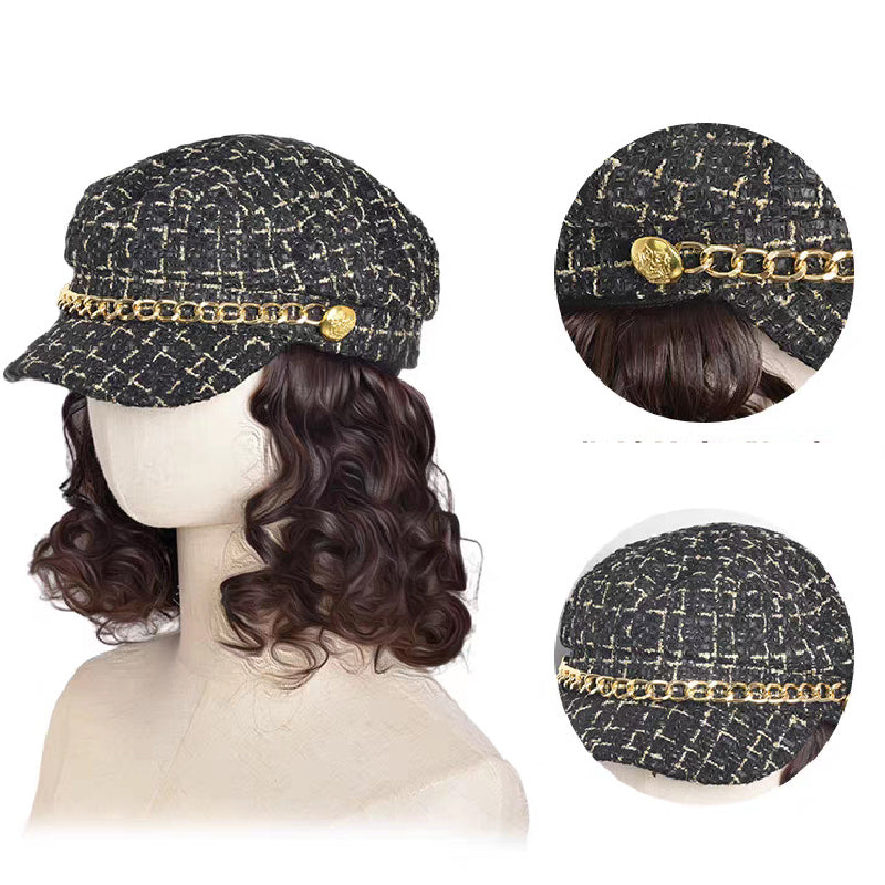 Women's Hat with Hair Extensions