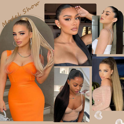 60CM High Temperature Silk Ponytail Hair Extension