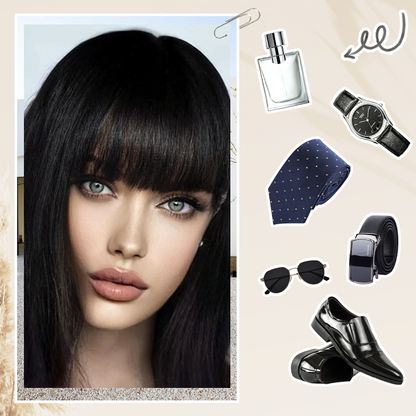 Synthetic Short Wig with Bangs for Women
